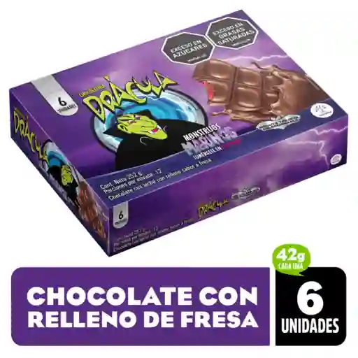 Drácula Chocolate con Leche Relleno de Fresa