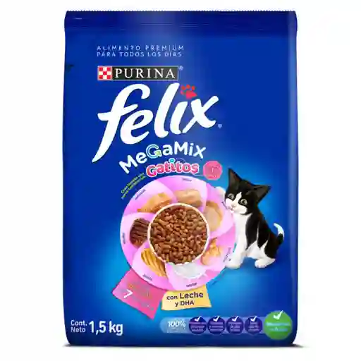 Comida para Gatitos Purina Felix Megamix x 1,5kg