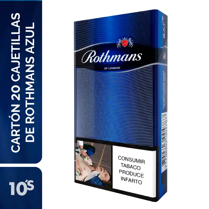 Rothmans Cigarrillo Carton Deazul X 10