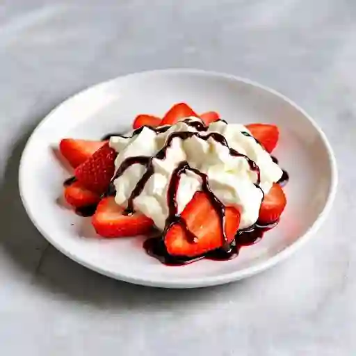 Fresas con Crema Sencilla