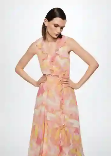 Vestido Popi Rosa Talla S Mujer Mango