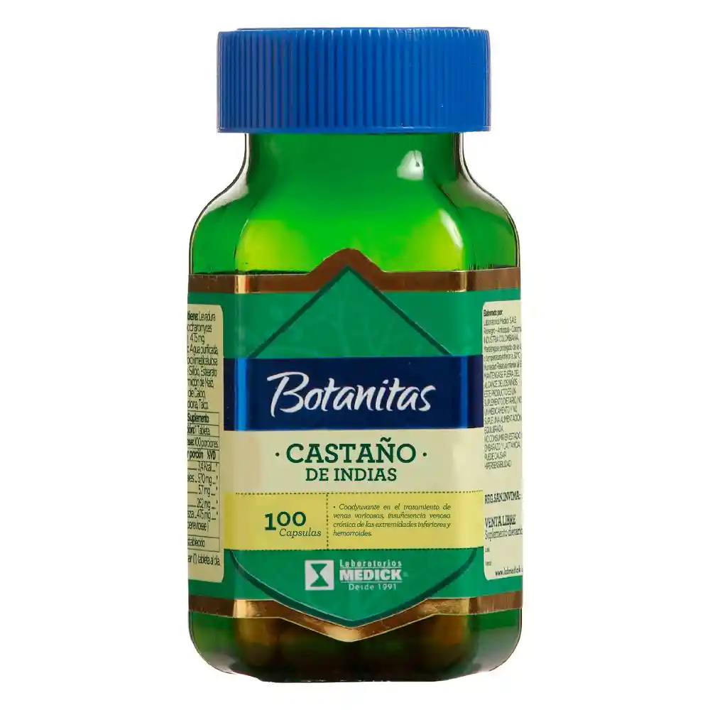 Castaño de Indias Botanitas Capsulas 300 Mg Frasco