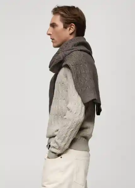 Buzo Jersey Koipe Gris Claro Vigoré Talla M Hombre Mango