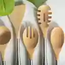 Cucharon Pasta Acero y Bambu Ambiente Gourmet