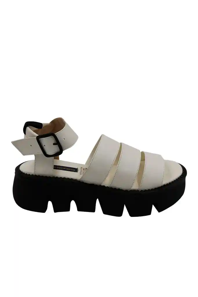 Sandalia Plataforma Marfil Para Mujer Harmony