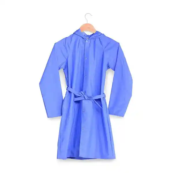 Abrigo Plast Con Capucha fe Manga 6 Azul Oscuro