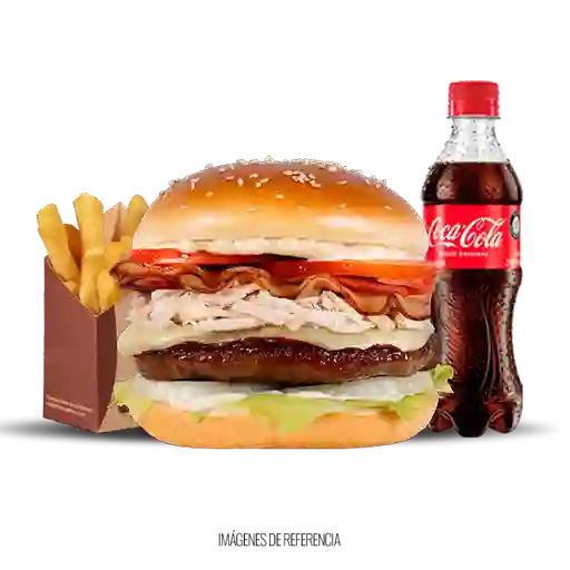 Combo Hamburguesa De Pollo Desmechado.