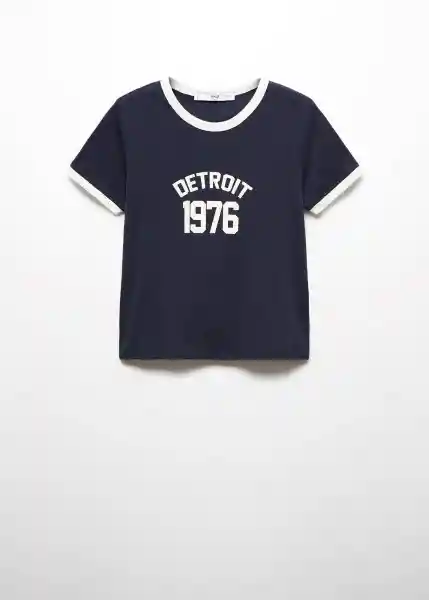 Camiseta Detroit Navy Talla M Mujer Mango