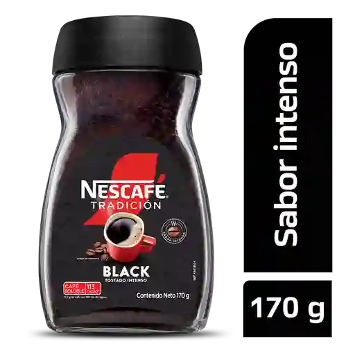 Café instantáneo NESCAFÉ Tradición Black tostado intenso x 170g