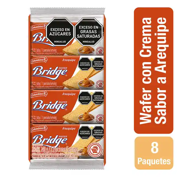 Bridge Galletas Waffer Rellenas con Crema de Arequipe
