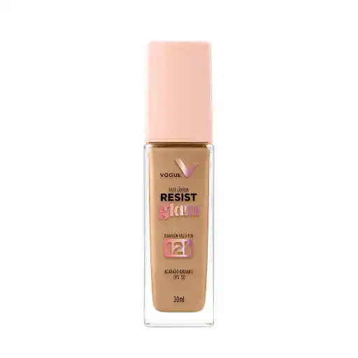Base Vogue Resist Glam Tono Avellana Frasco