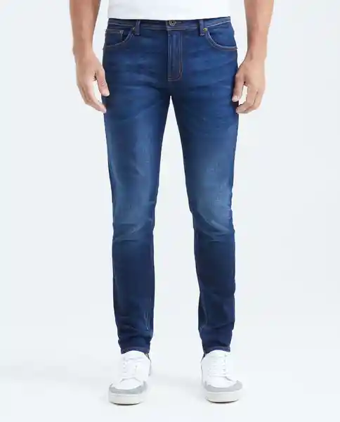 Jean Super Slim Fit Azul Dark Ultraoscuro 32/32 Chevignon