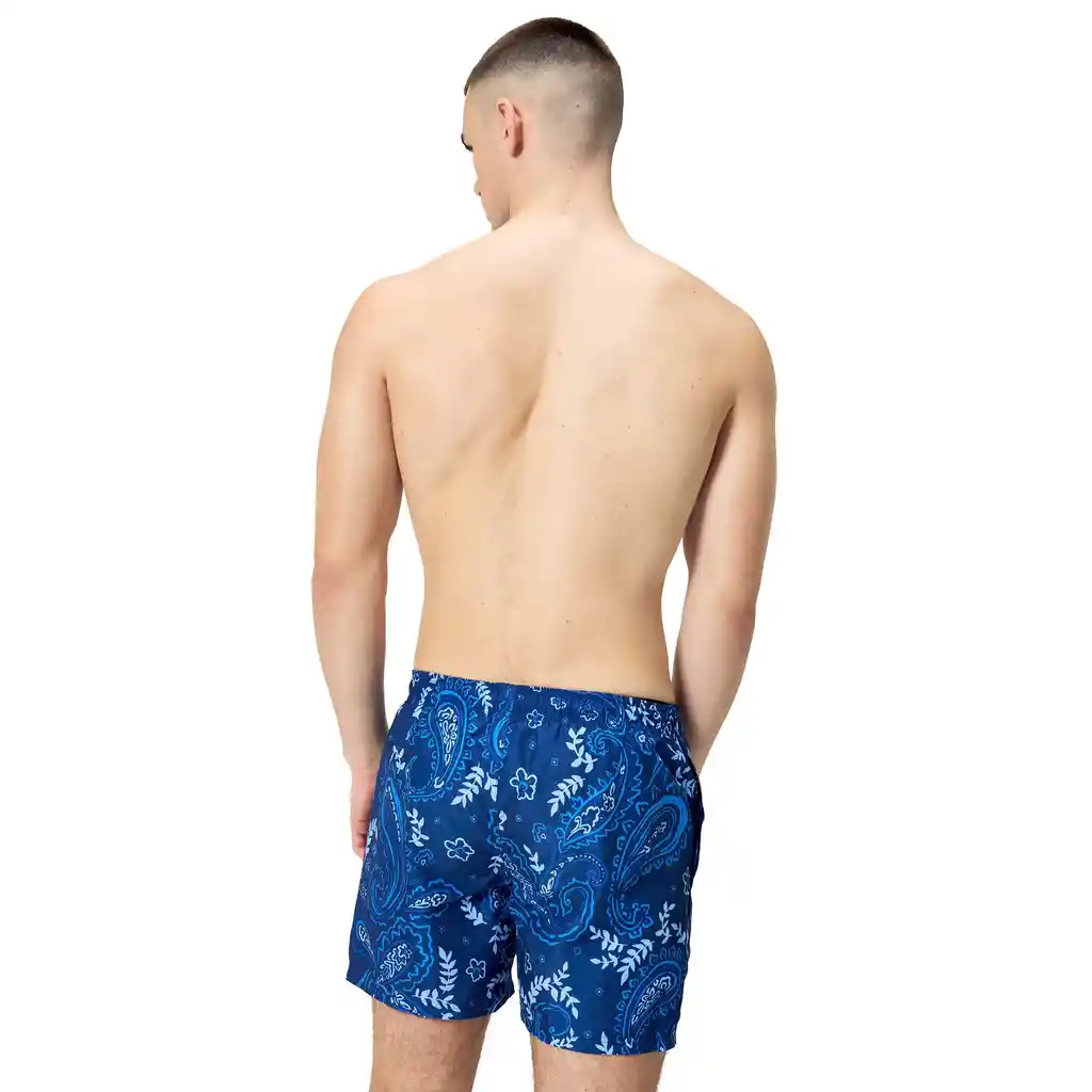 Pantaloneta Printed Leisure 16 Pulgadas V2 Hombre Azul-l