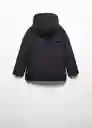 Abrigo Anorak Ruben Negro Talla 12 Niños Mango