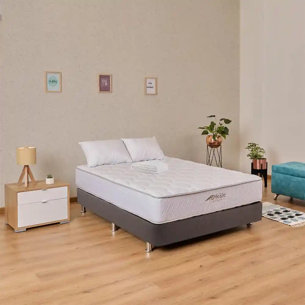 Combo Colchón Fantasia Doble (140 X 190 Cm) 5102500060004 Resortado Suave