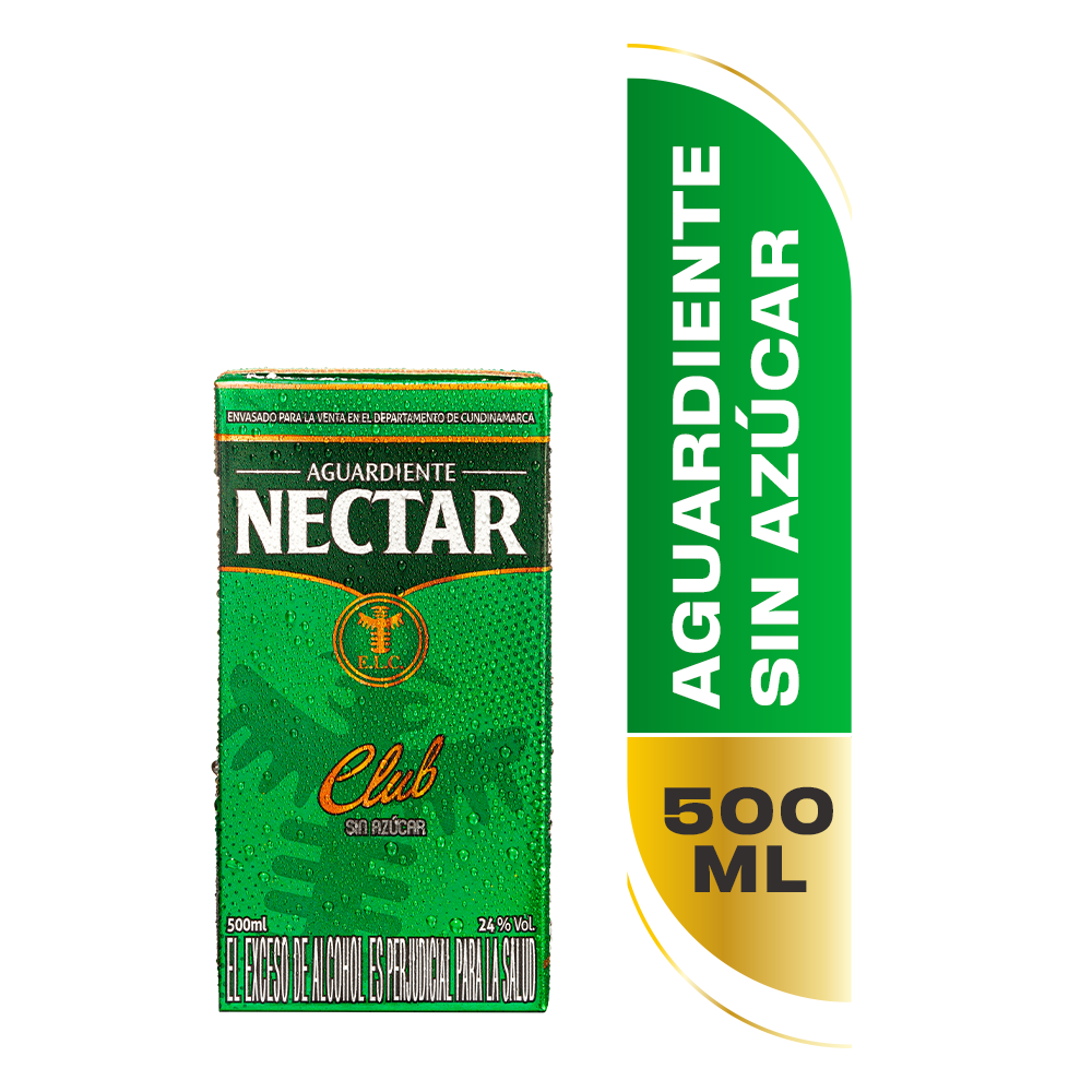 Nectar Aguardiente Club sin Azúcar 500 ml