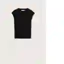 Camiseta Flipi Negro Talla L Mujer Mango