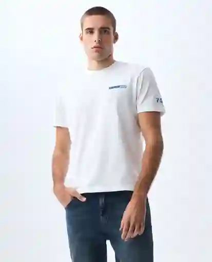Camiseta Hombre Blanco Talla M 841G023_BLA114001 Americanino