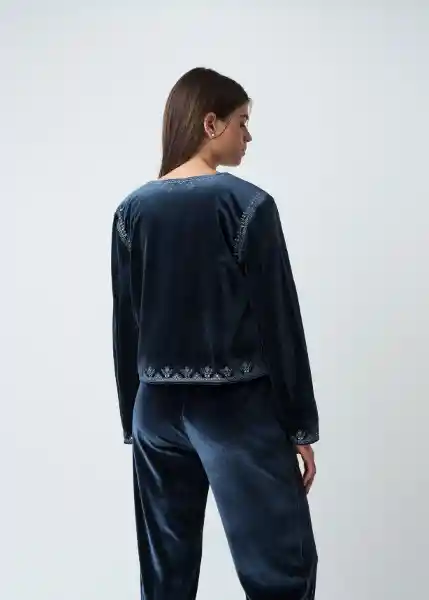 Chaqueta Mujer Azul Pacifico Ultraoscuro Talla M 523G075 Naf Naf