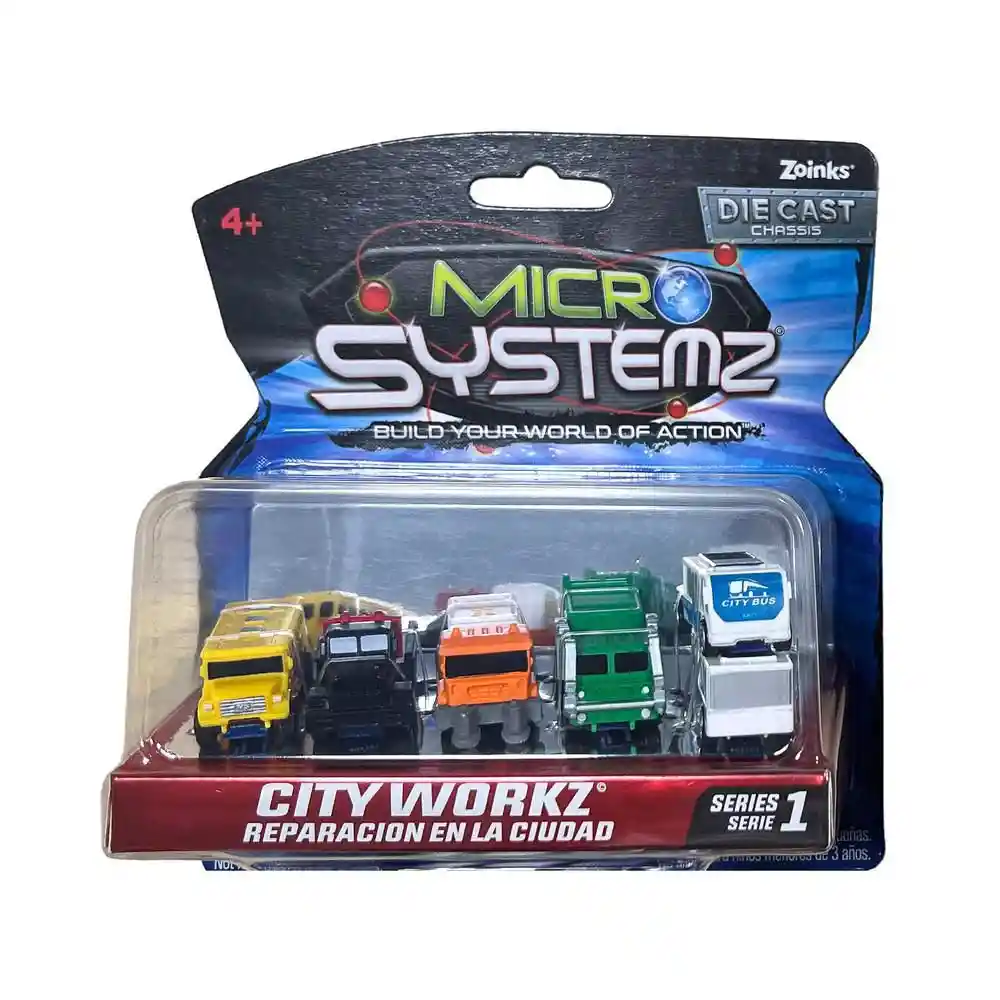 Micro Systemz Pack Carros City Workz