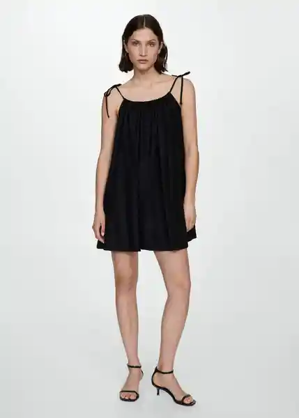 Vestido Alandi Negro Talla S Mujer Mango