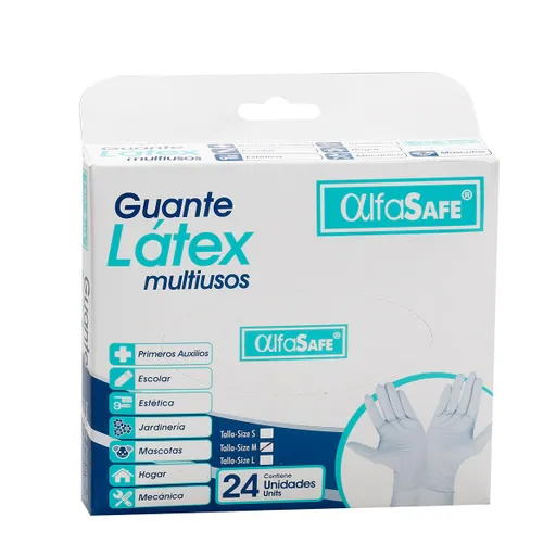 Alfa Safe Guante Látex Talla M
