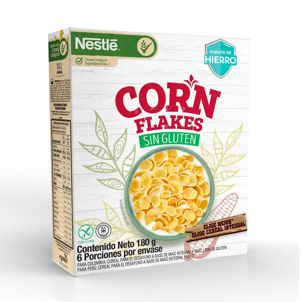 Cereal CORN FLAKES de NESTLÉ sin gluten x 180g