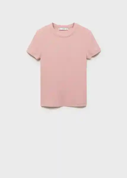 Camiseta Belmonte Rosa Pastel Talla M Mujer Mango