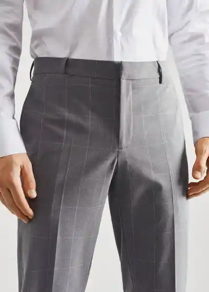 Pantalón Paulo Gris Talla 36 Hombre Mango