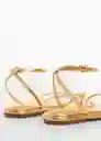 Sandalias Macha Oro Talla 36 Mujer Mango