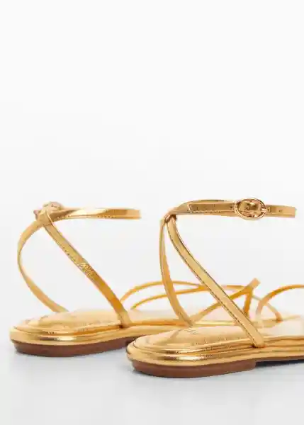 Sandalias Macha Oro Talla 36 Mujer Mango