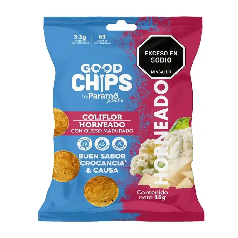 Coliflor Horneado Good Chips Con Queso