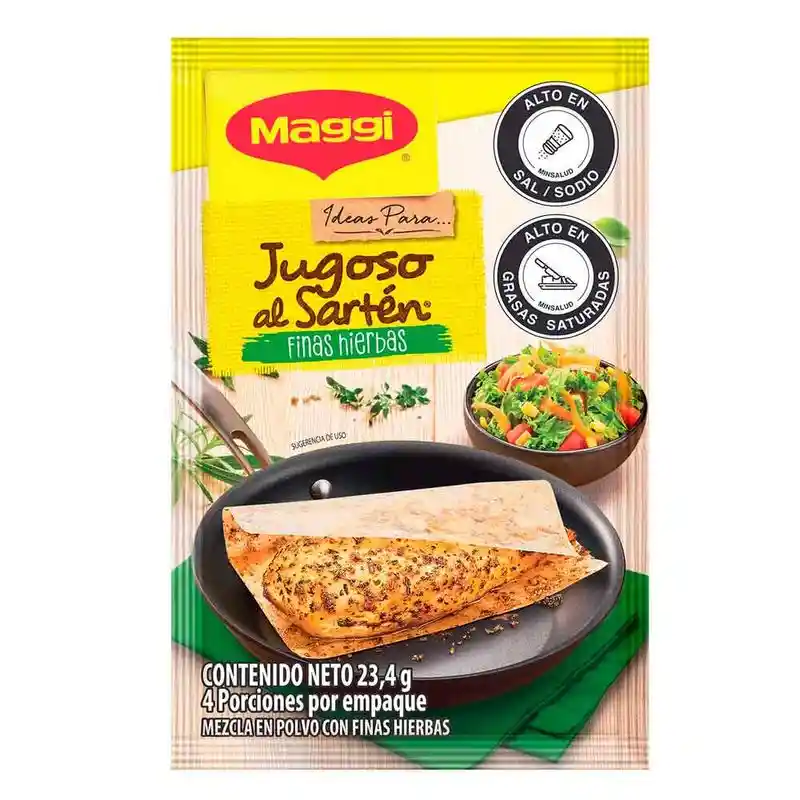 Maggi Mezcla en Polvo con Finas Hierbas Jugoso al Sartén