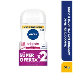 Nivea Antitranspirante en Barra Aclarado Natural Classic Touch
