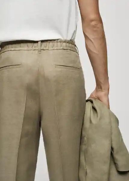 Pantalón Brunsa Khaki Talla 42 Hombre Mango