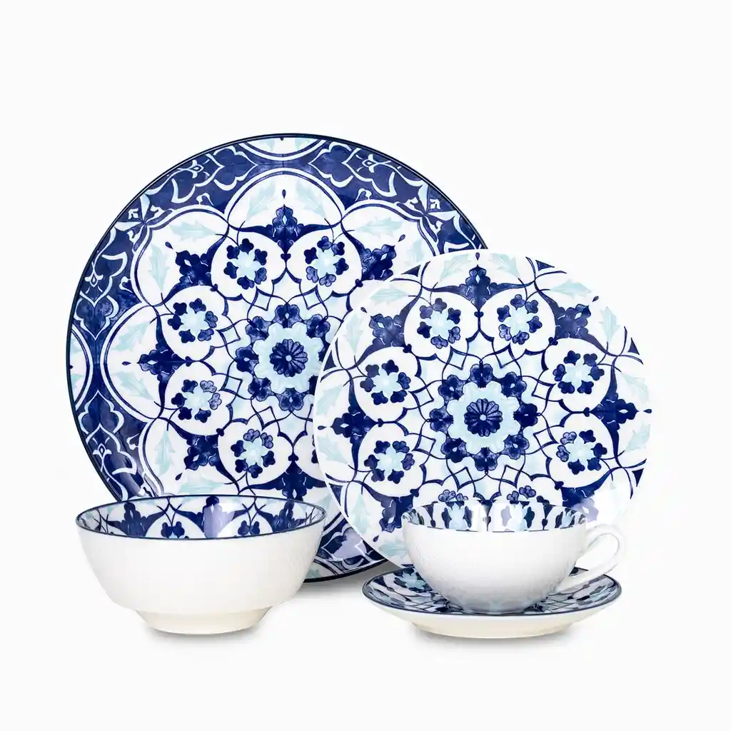 Ambiente Gourmet Tazón Flor Índigo 14 cm