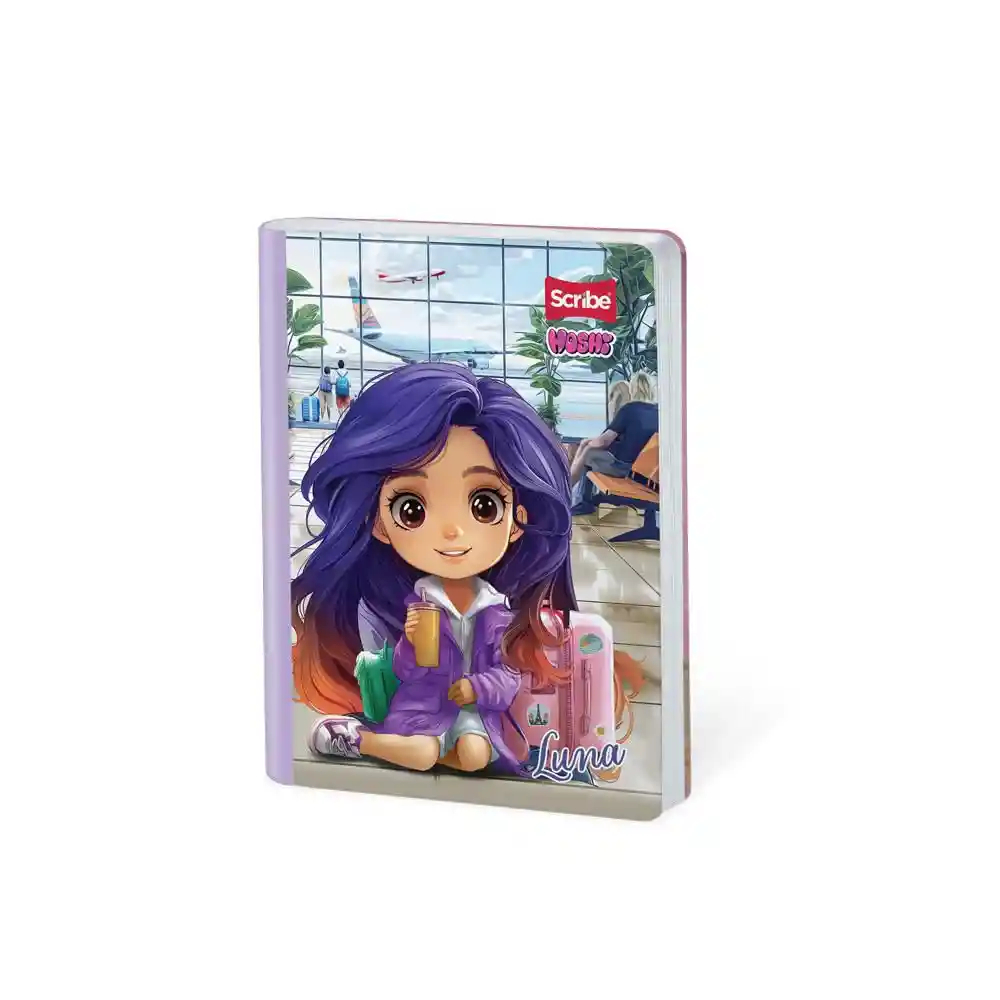Cuaderno Cosido 100 Hojas Doble Linea / Ferrocarril 100 Hojas Cosido Scribe