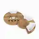 Set Para Quesos Acacia Recipientes Cerámica Ambiente Gourmet