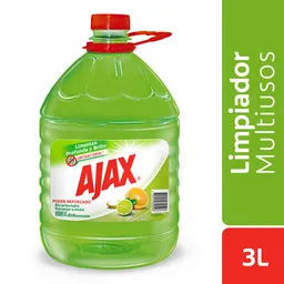 Limpiador Líquido Ajax Bicarbonato Naranja-Limón Botella 3 L