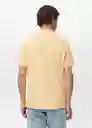 Camiseta Polo Rea Amarillo Talla M Hombre Mango