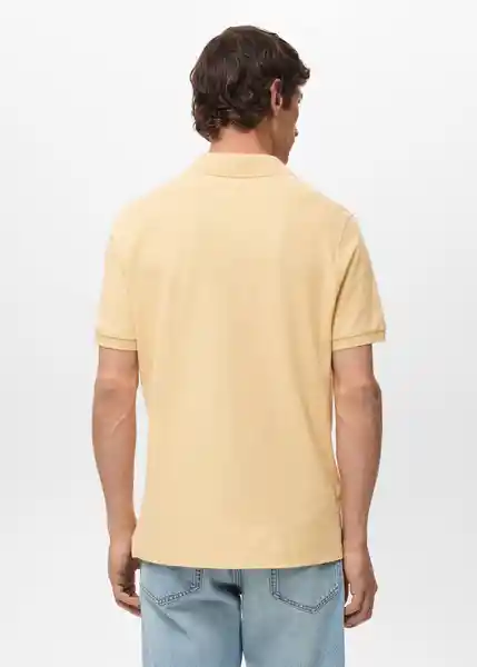 Camiseta Polo Rea Amarillo Talla M Hombre Mango