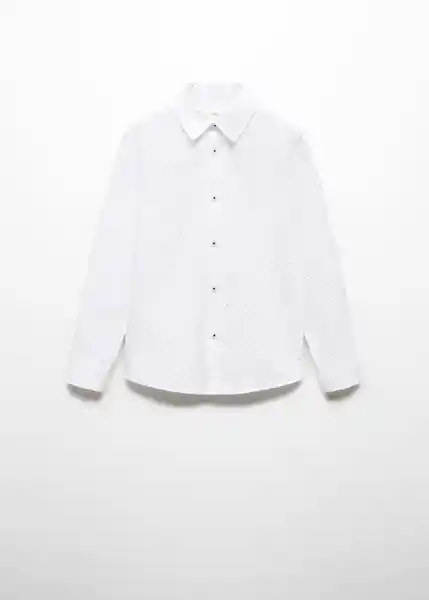 Camisa Camilo Blanco Talla 08 Niños Mango