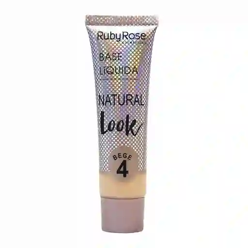 RUBY ROSE Base Facial Base Líquida Natural Look Beige 4 Ref. G2