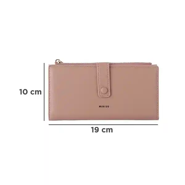 Cartera Larga Para Mujer Rosa Serie Miniso