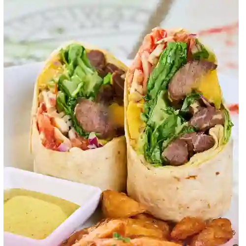Wrap Filete de Res con Salsa de Curry