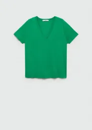 Camiseta Vispi Verde Talla M Mujer Mango