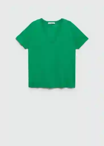 Camiseta Vispi Verde Talla M Mujer Mango