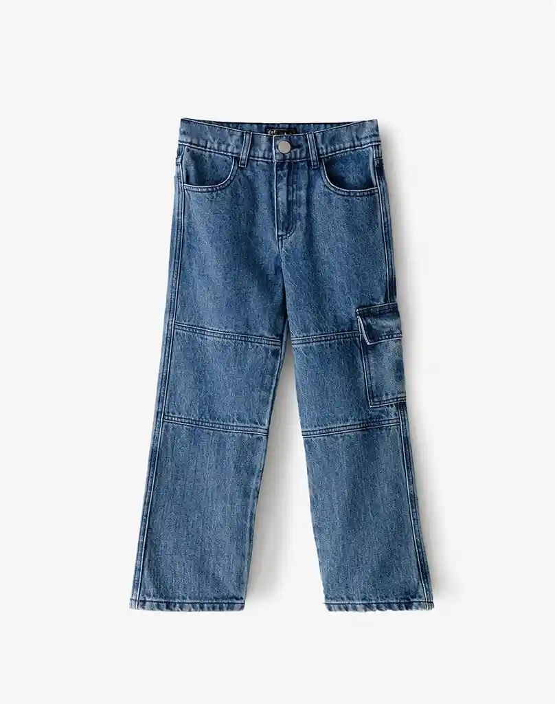 Pantalón Silueta Baggy Con Bolsillos Kids Masculino Lufuw Kd Gef