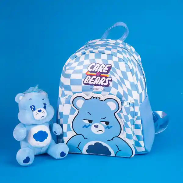 Maleta de Cuadros Serie Care Bears Blanco y Azul Miniso