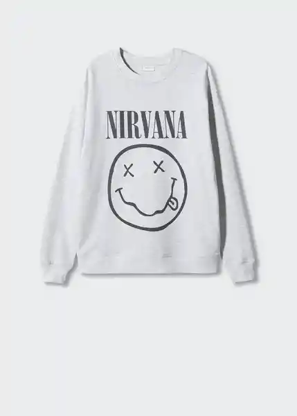 Buzo Sudadera Nirvana 4 Gris Claro Vigoré T. 18 Mango Boy Mango